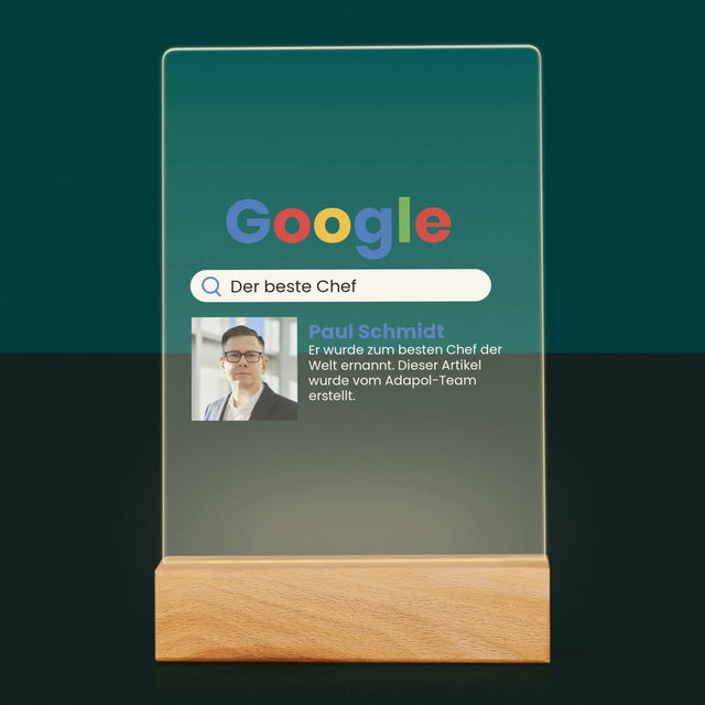 Foto Und Unterschrift: Bester Chef Google Ergebnis - Druck Auf Acrylglas