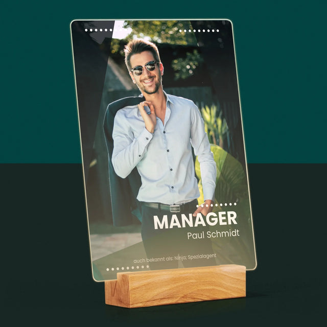 Foto Und Unterschrift: Geschäftsführer - Druck Auf Acrylglas