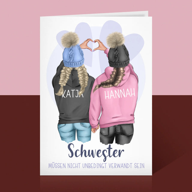 Avatar Creator: Winter Freundinnen - Glückwunschkarte