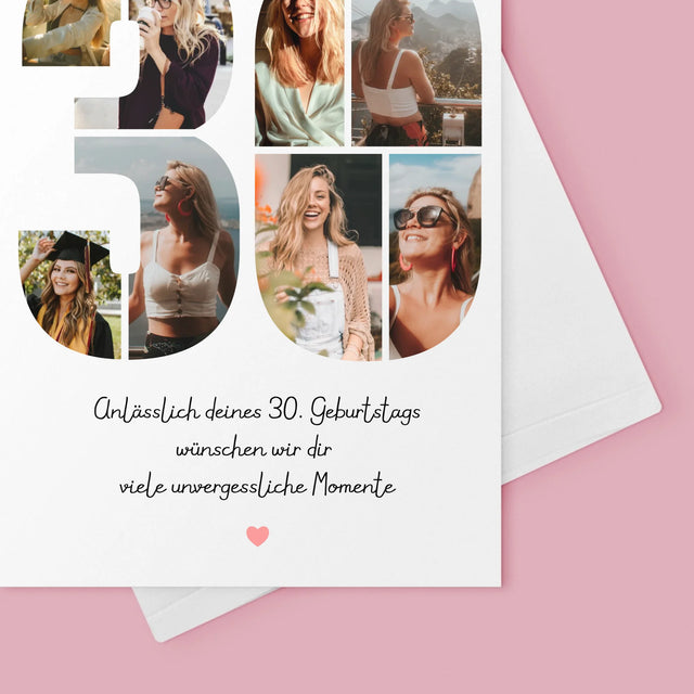 Fotocollage: Wünsche Zum 30. Geburtstag - Glückwunschkarte