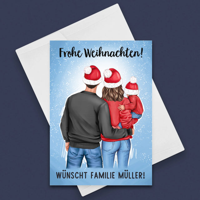 Avatar Creator: Weihnachtsfamilie - Glückwunschkarte