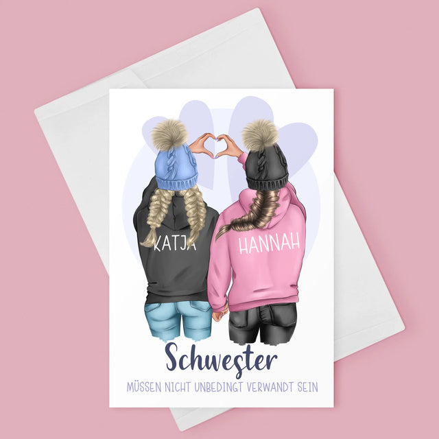 Avatar Creator: Winter Freundinnen - Glückwunschkarte