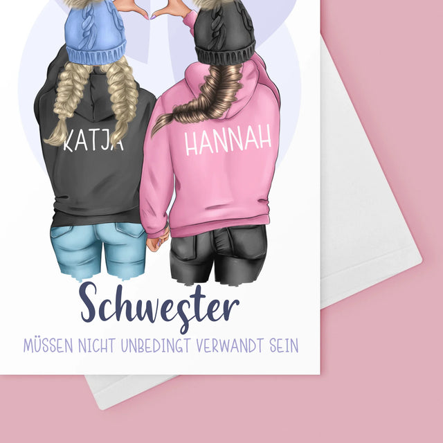 Avatar Creator: Winter Freundinnen - Glückwunschkarte