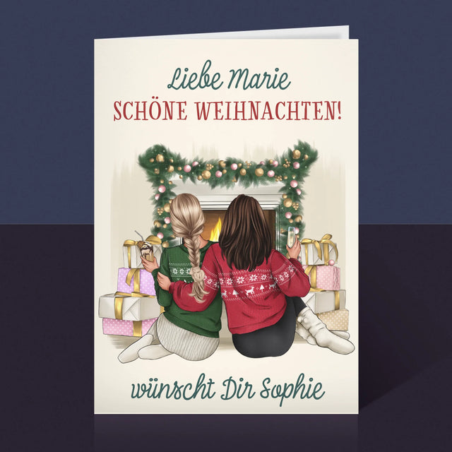 Avatar Creator: Weihnachten Freundinnen - Glückwunschkarte