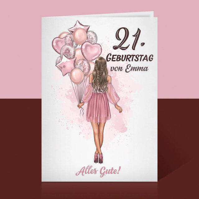Avatar Creator: Geburtstag Luftballons - Glückwunschkarte