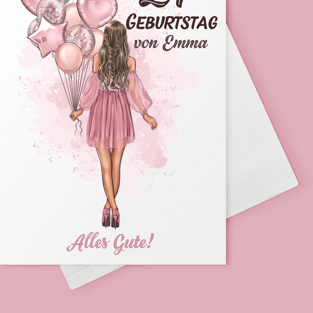 Avatar Creator: Geburtstag Luftballons - Glückwunschkarte