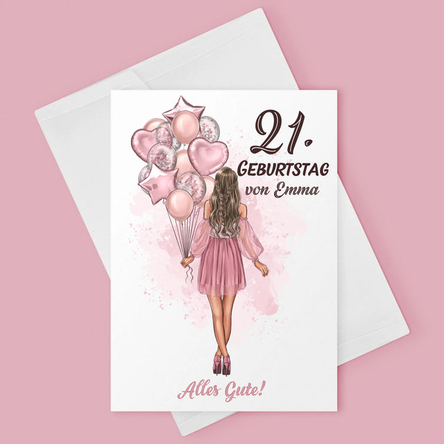 Avatar Creator: Geburtstag Luftballons - Glückwunschkarte