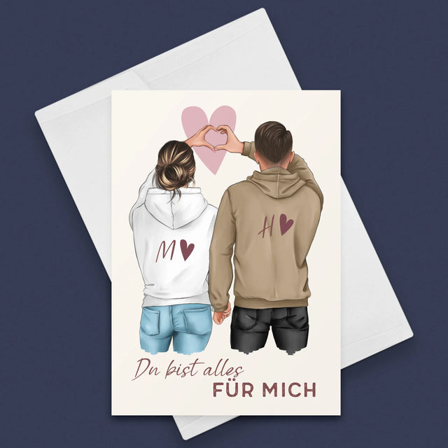 Avatar Creator: Paar Herz - Glückwunschkarte