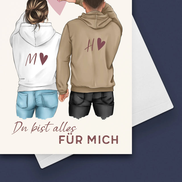 Avatar Creator: Paar Herz - Glückwunschkarte