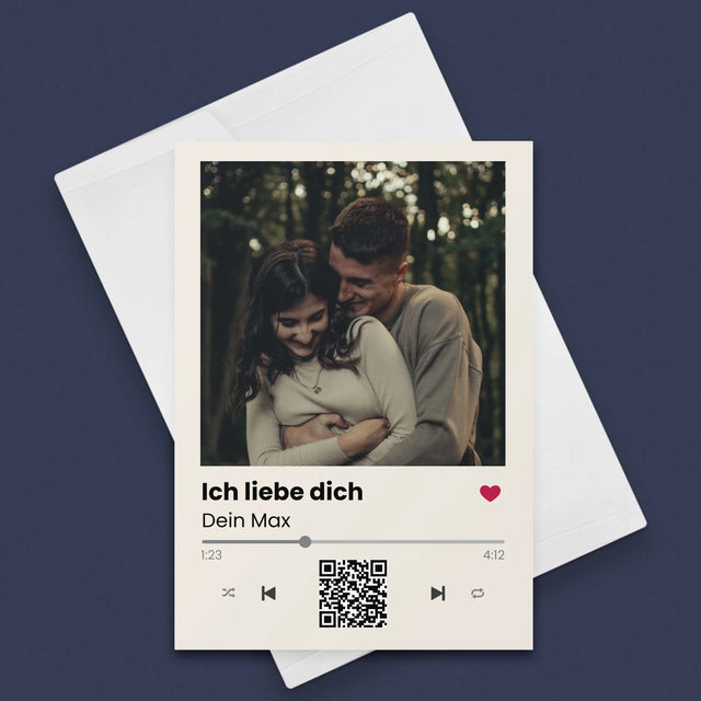 Foto Und Unterschrift: Spotify Mit Qr-Code - Glückwunschkarte