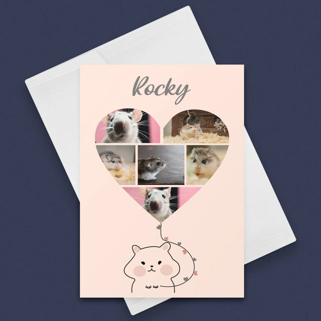 Fotocollage: Hamster - Glückwunschkarte