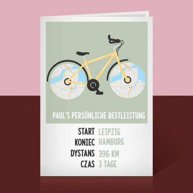Ihr Standort: Fahrradrekord - Glückwunschkarte