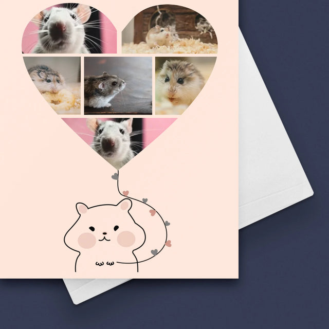 Fotocollage: Hamster - Glückwunschkarte