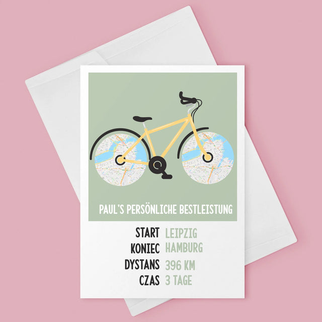 Ihr Standort: Fahrradrekord - Glückwunschkarte