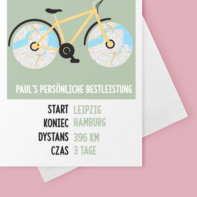 Ihr Standort: Fahrradrekord - Glückwunschkarte