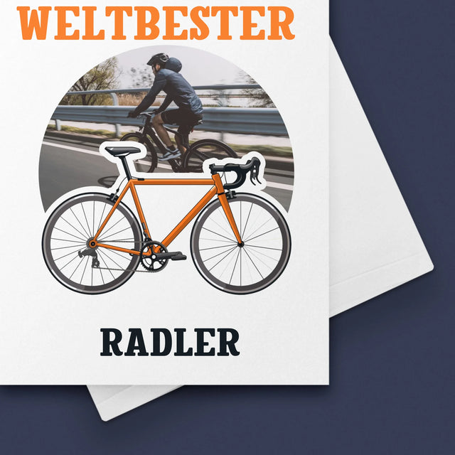 Foto Und Unterschrift: Der Weltbeste Radler - Glückwunschkarte