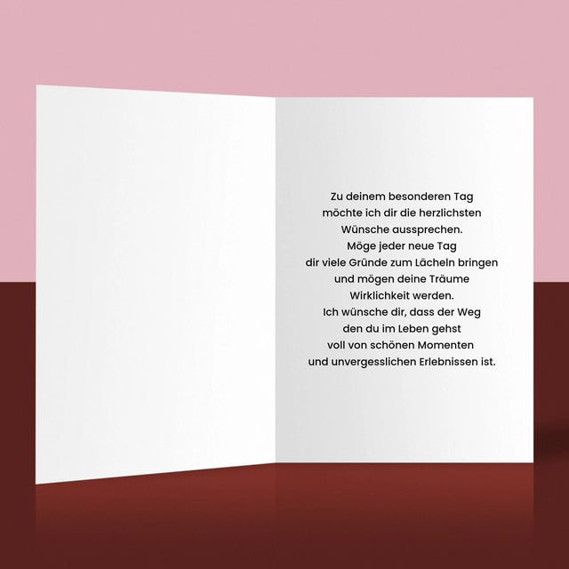 Foto Und Unterschrift: Radfahrerpaar - Glückwunschkarte