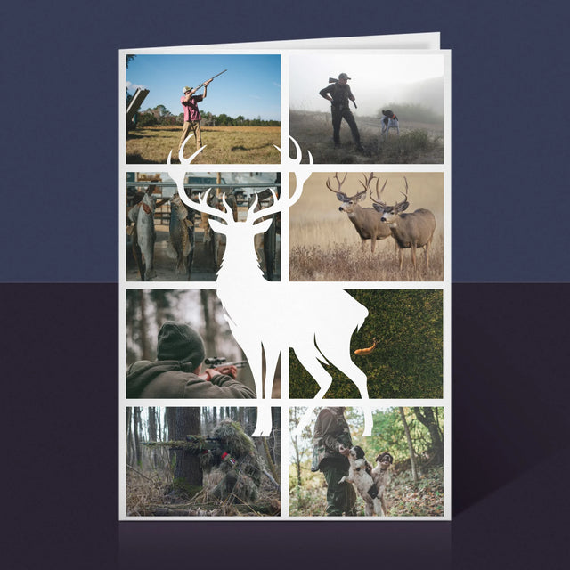 Fotocollage: Der Jäger - Glückwunschkarte
