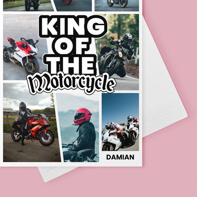 Fotocollage: King Of The Motorcycle - Glückwunschkarte