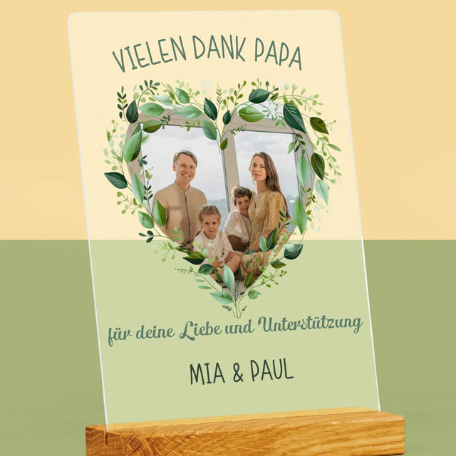 Foto Und Unterschrift: Vielen Dank Papa - Druck Auf Acrylglas