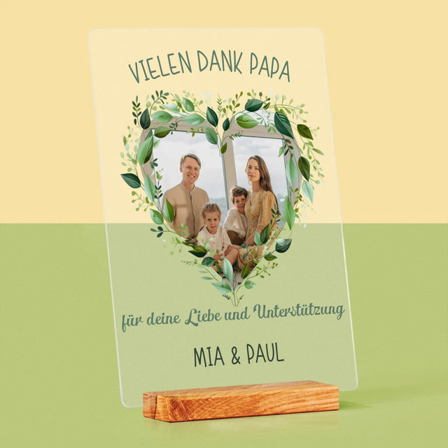 Foto Und Unterschrift: Vielen Dank Papa - Druck Auf Acrylglas