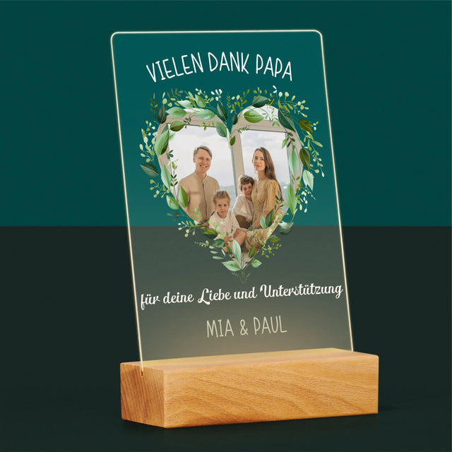 Foto Und Unterschrift: Vielen Dank Papa - Druck Auf Acrylglas