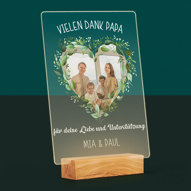 Foto Und Unterschrift: Vielen Dank Papa - Druck Auf Acrylglas