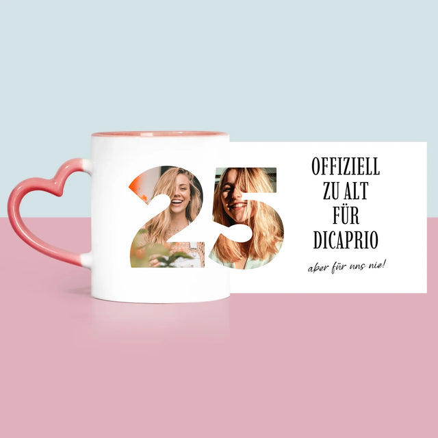 Buchstaben-Collage: Zu Alt Für Dicaprio - Tasse