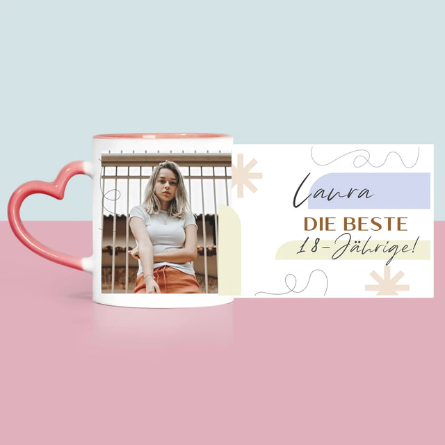 Foto Und Unterschrift: Beste 18-Jährige - Tasse