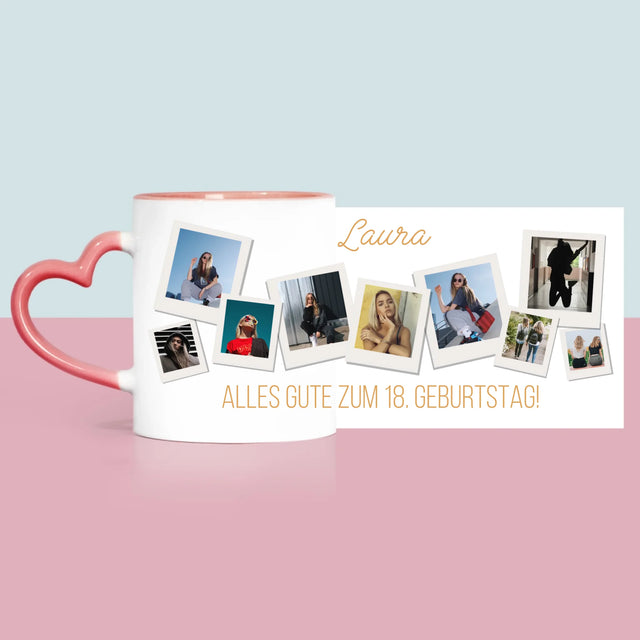 Fotocollage: Geburtstagswünsche - Tasse