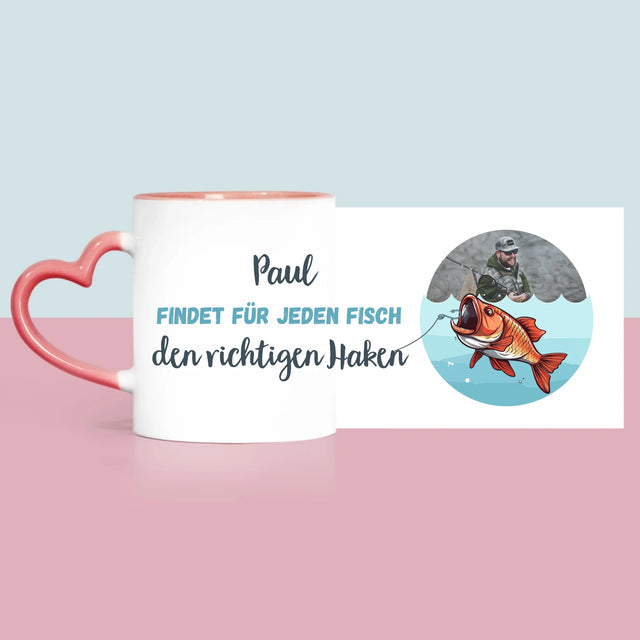 Foto Und Unterschrift: Den Haken Finden - Tasse