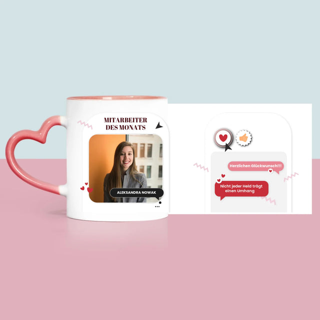 Foto Und Unterschrift: Mitarbeiter Des Monats - Tasse