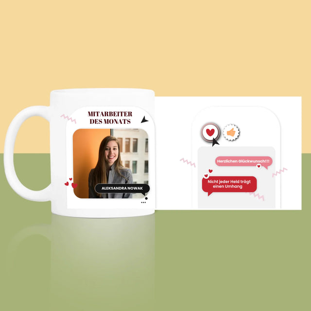 Foto Und Unterschrift: Mitarbeiter Des Monats - Tasse