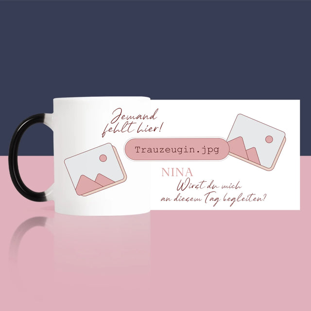 Name Und Unterschrift: Jemand Fehlt - Trauzeugin - Tasse