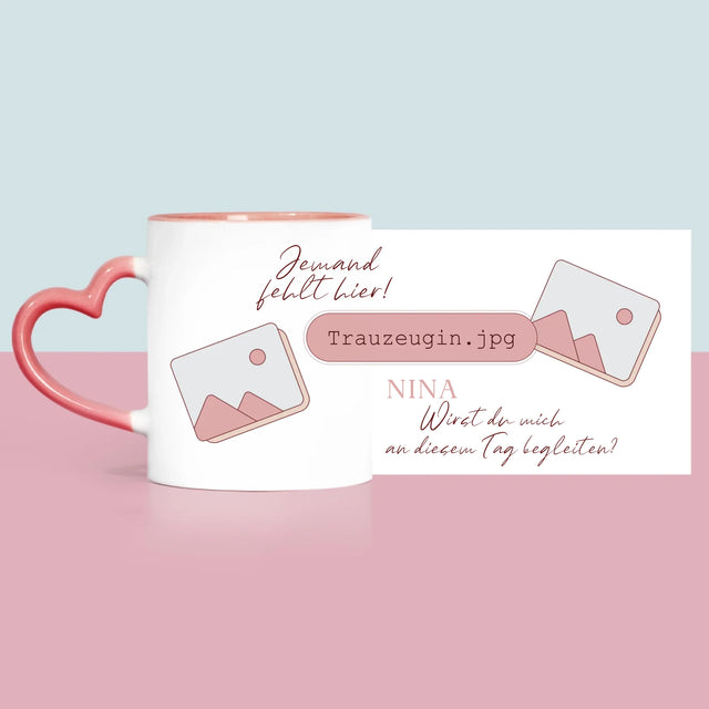 Name Und Unterschrift: Jemand Fehlt - Trauzeugin - Tasse