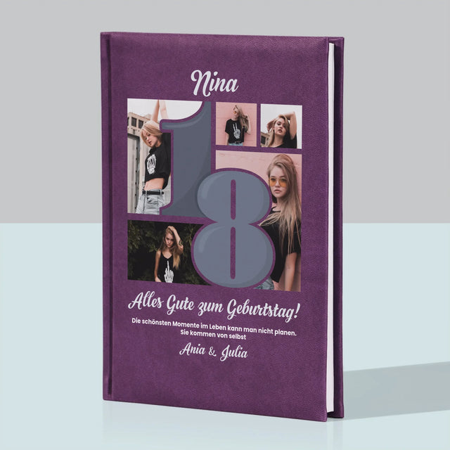 Fotocollage: 18 - Schönsten Momente - Notizbuch