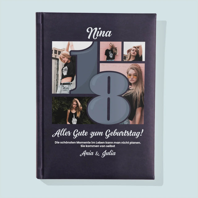 Fotocollage: 18 - Schönsten Momente - Notizbuch