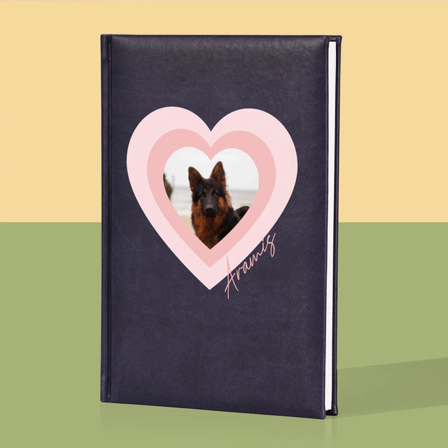 Foto Und Unterschrift: Bild Eines Haustieres Im Herzen - Notizbuch
