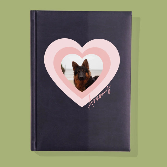 Foto Und Unterschrift: Bild Eines Haustieres Im Herzen - Notizbuch