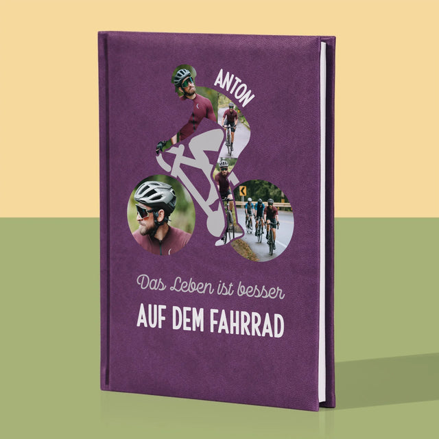 Form-Collage: Das Leben Ist Besser Auf Dem Fahrrad - Notizbuch