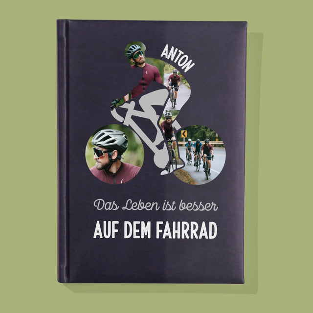 Form-Collage: Das Leben Ist Besser Auf Dem Fahrrad - Notizbuch