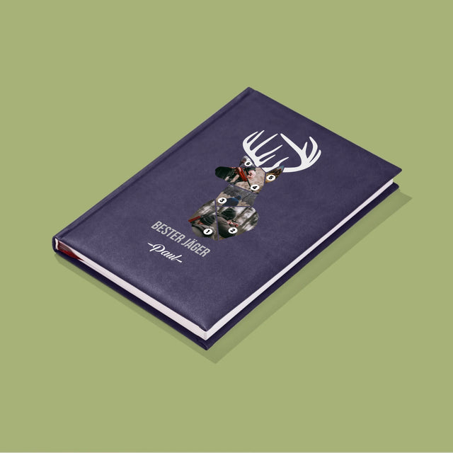 Form-Collage: Bester Jäger - Notizbuch