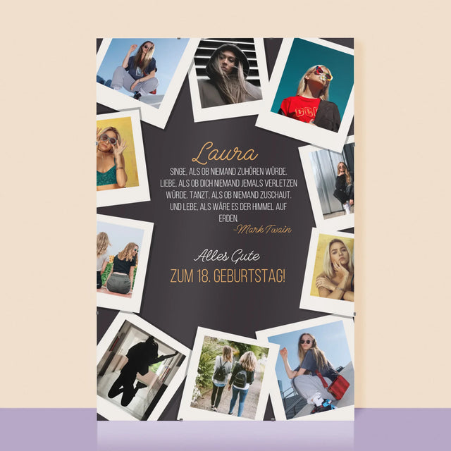 Fotocollage: Geburtstagswünsche - Poster