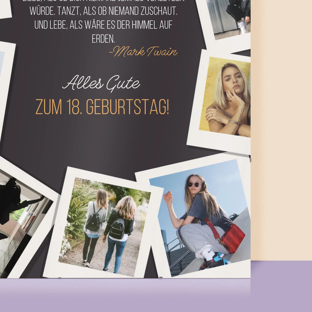 Fotocollage: Geburtstagswünsche - Poster