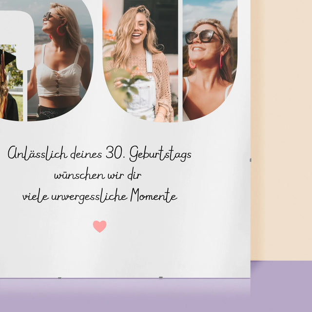 Fotocollage: Wünsche Zum 30. Geburtstag - Poster