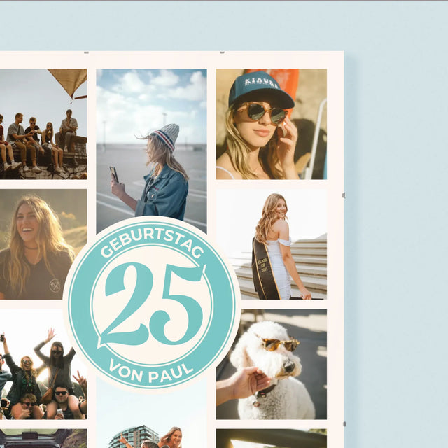 Fotocollage: 25 Geburtstag - Poster