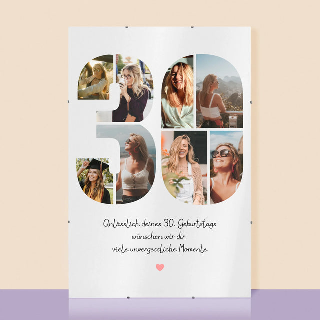Fotocollage: Wünsche Zum 30. Geburtstag - Poster