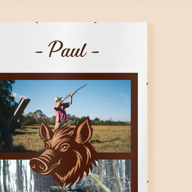 Fotocollage: Wildschwein Bändiger - Poster