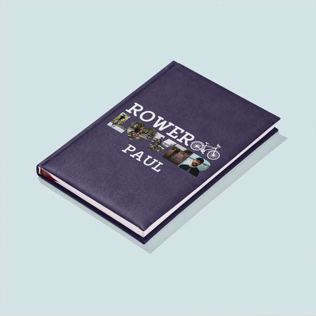 Buchstaben-Collage: Fahrradliebhaber - Notizbuch