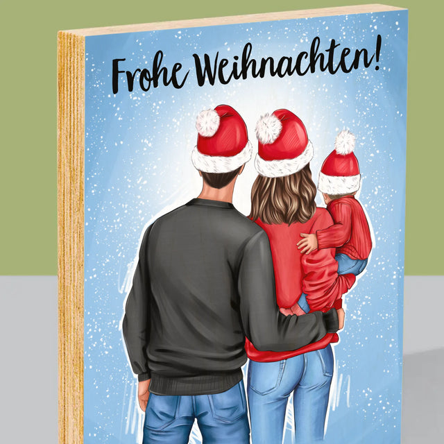 Avatar Creator: Weihnachtsfamilie - Druck Auf Holz